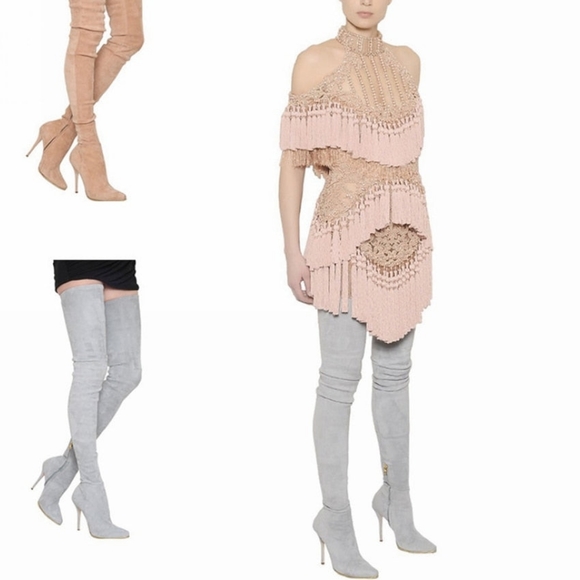 Thigh High OTK Boots - Slim Fit - Picture 2 of 8